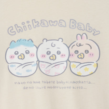 ちいかわ Chiikawa Baby ラグランTシャツ おくるみ ベージュ/ブラウン