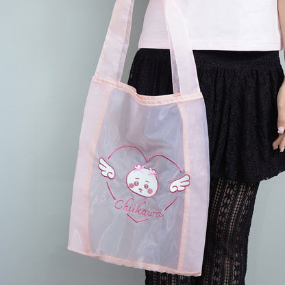 ちいかわ Go!HARAJUKU オーガンジーバッグ リボンリボン ちいかわ ピンク