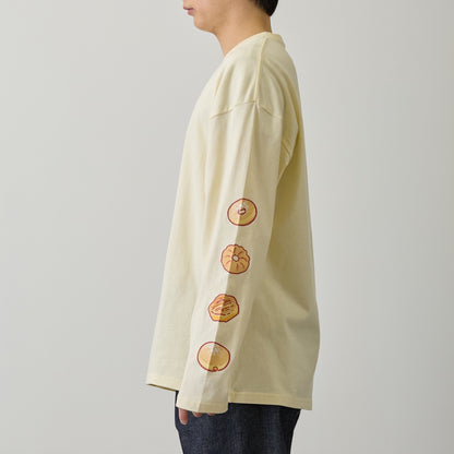 Chiikawa Long Sleeve T-Shirt Donut Yellow Beige