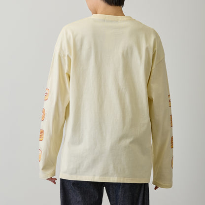 Chiikawa Long Sleeve T-Shirt Donut Yellow Beige