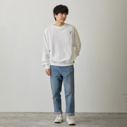 Chiikawa Sweatshirt "Piggyback Jump" White
