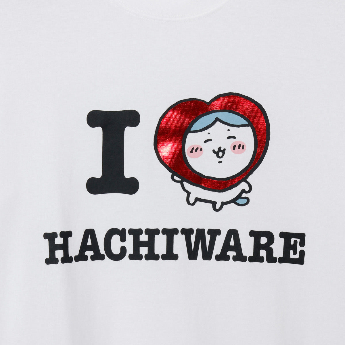 吉伊卡哇 長袖T恤 I LOVE HACHIWARE 白色
