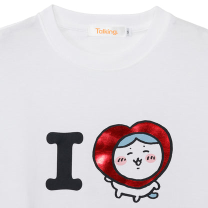 吉伊卡哇 長袖T恤 I LOVE HACHIWARE 白色