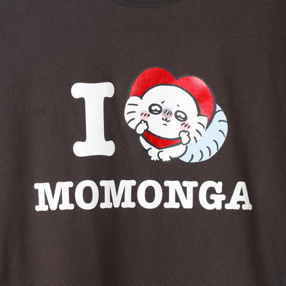 吉伊卡哇 長袖T恤 I LOVE MOMONGA 炭灰色