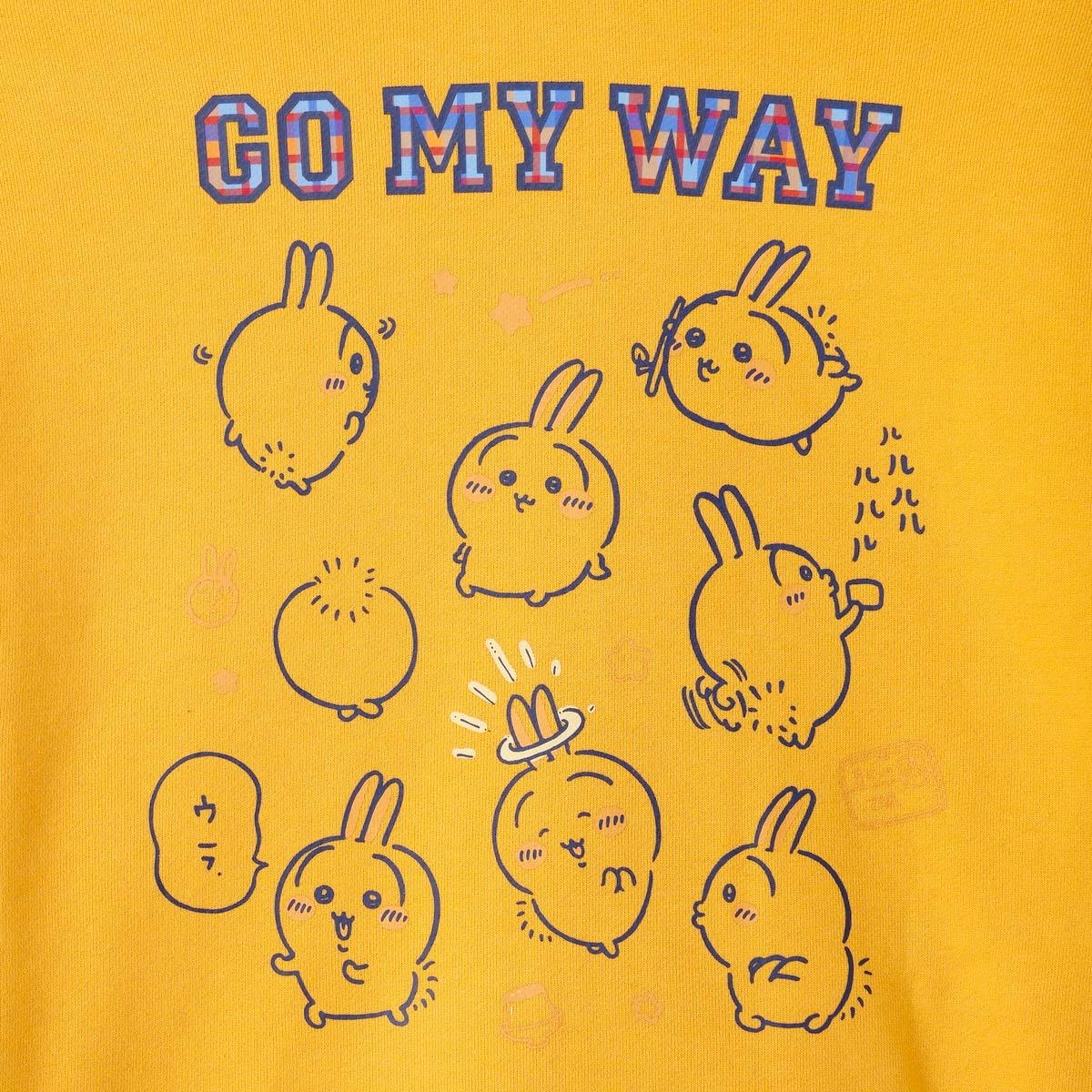 吉伊卡哇 拉鍊連帽衫 GO MY WAY 黃色