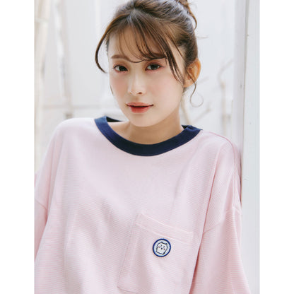 Chiikawa Big Silhouette Pocket T-shirt (Robert P.Miller×Talking / Chiikawa FLAMINGO)