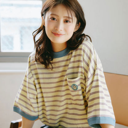 Chiikawa Big Silhouette Pocket T-shirt (Robert P.Miller×Talking / Usagi BANANA)