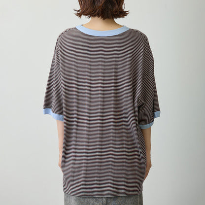 Chiikawa Big Silhouette Pocket T-shirt (Robert P.Miller×Talking / Momonga COFFEE)