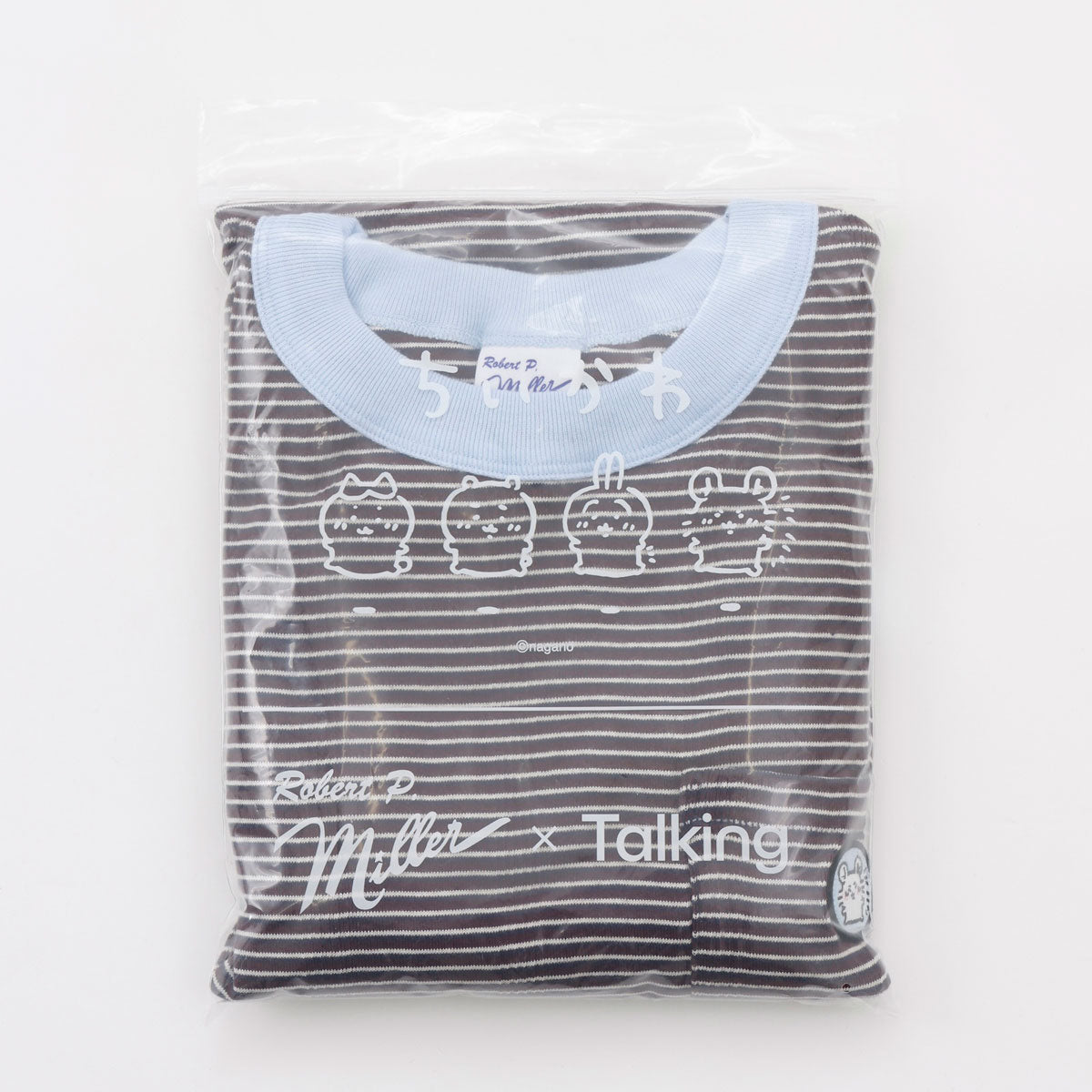 Chiikawa Big Silhouette Pocket T-shirt (Robert P.Miller×Talking / Momonga COFFEE)