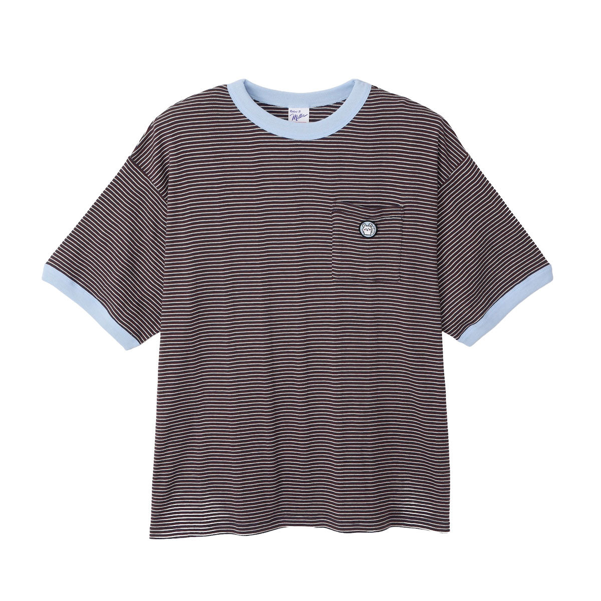 Chiikawa Big Silhouette Pocket T-shirt (Robert P.Miller×Talking / Momonga COFFEE)