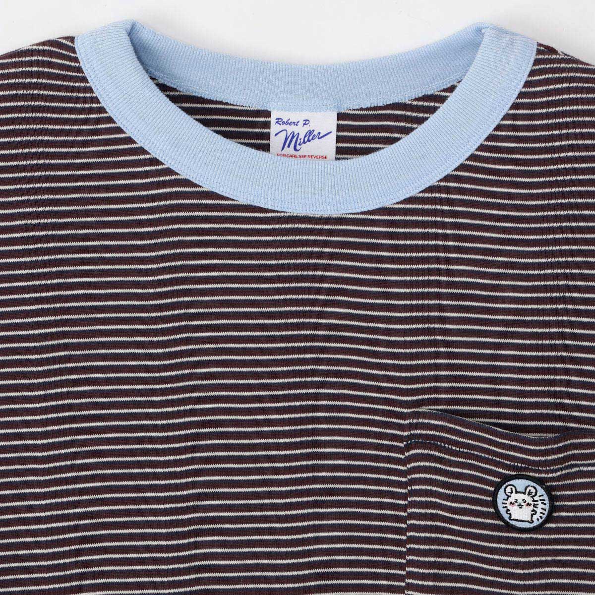 Chiikawa Big Silhouette Pocket T-shirt (Robert P.Miller×Talking / Momonga COFFEE)