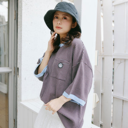 Chiikawa Big Silhouette Pocket T-shirt (Robert P.Miller×Talking / Momonga COFFEE)