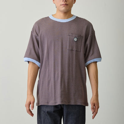 Chiikawa Big Silhouette Pocket T-shirt (Robert P.Miller×Talking / Momonga COFFEE)
