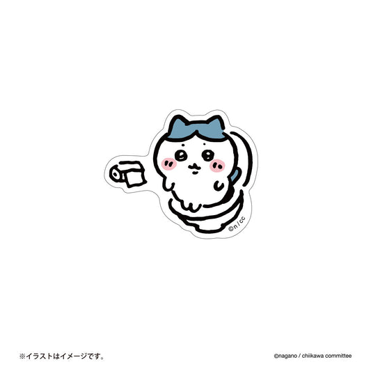 Chiikawa Smartphone-Sized Sticker (Toilet Hachiware)