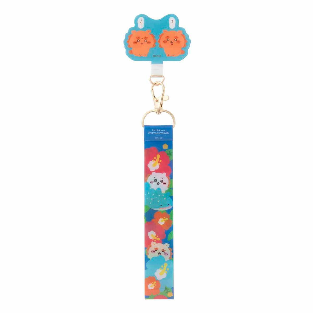 Chiikawa Shisa's Souvenir Shop Hand Strap Phone Tab (Hibiscus)