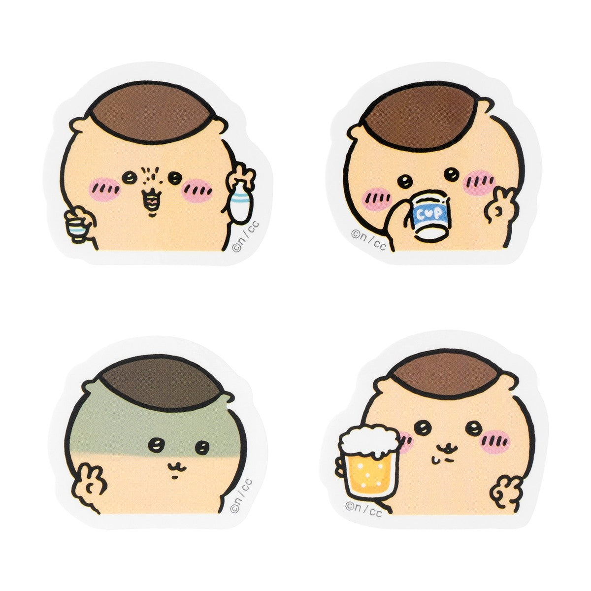 Chiikawa 4-Piece Mini Sticker Set (Peace Kurimanju)