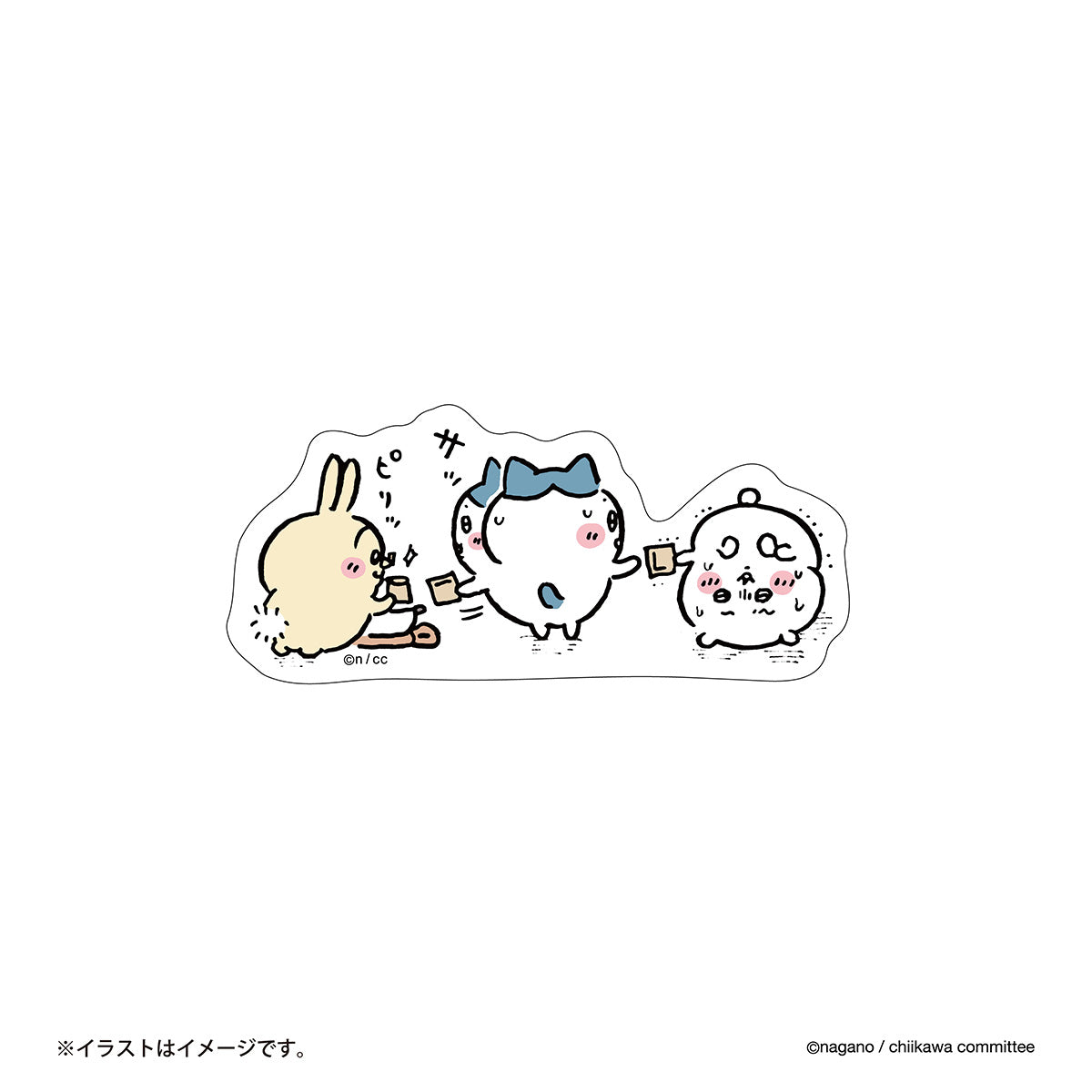 吉伊卡哇 可贴在智能手机上的尺寸贴纸（高汤辣味）