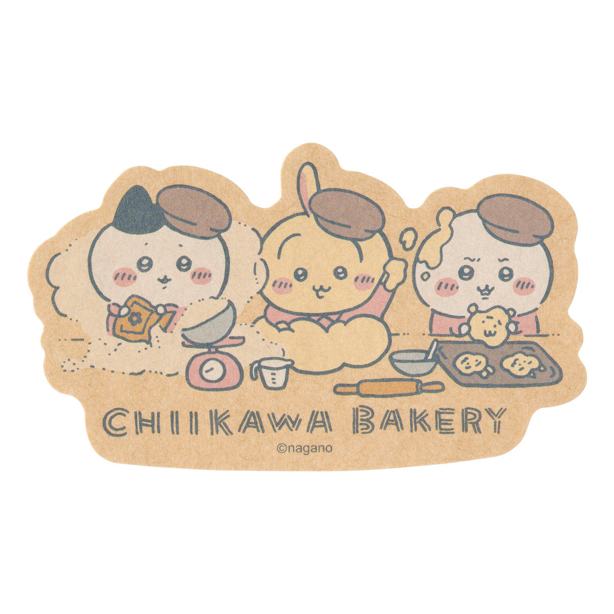 吉伊卡哇麵包店 牛皮紙材質手機貼紙（烘焙三人組）