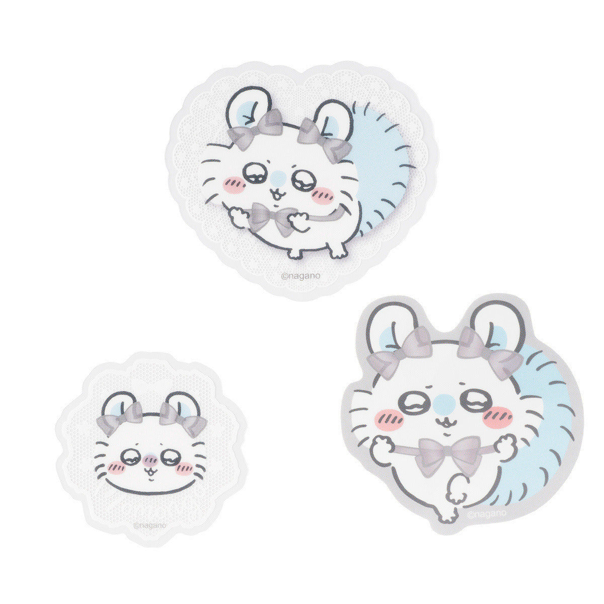 ちいかわ Go!HARAJUKU スマホに貼れるサイズの3枚セットステッカー（リボン モモンガ）