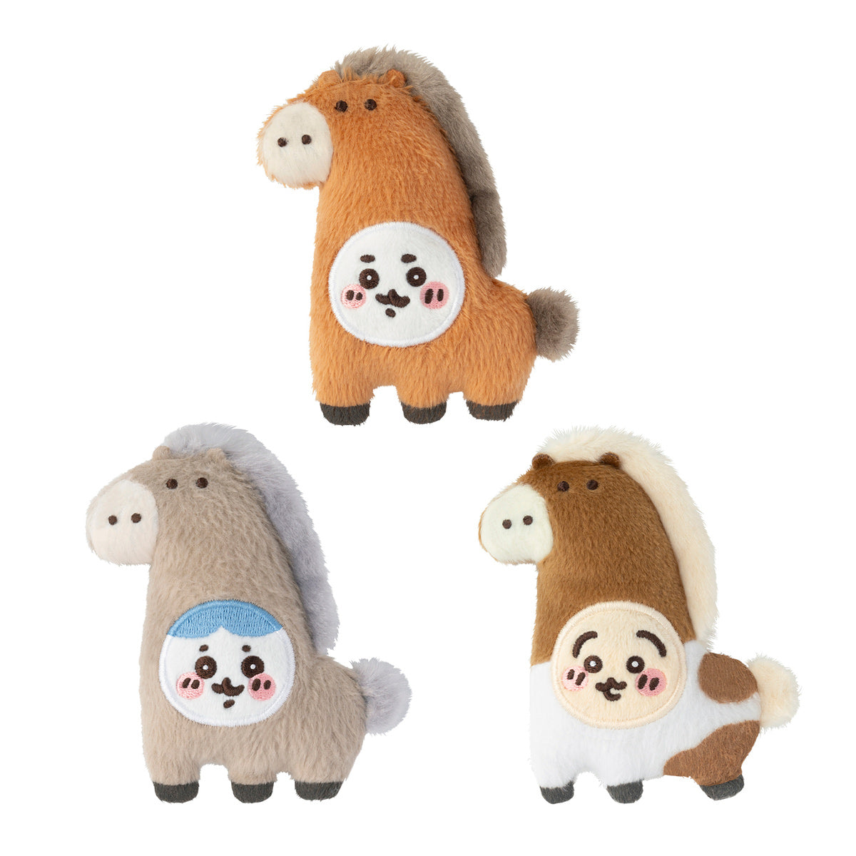 Chiikawa "Become a Horse" Plush Badge Set