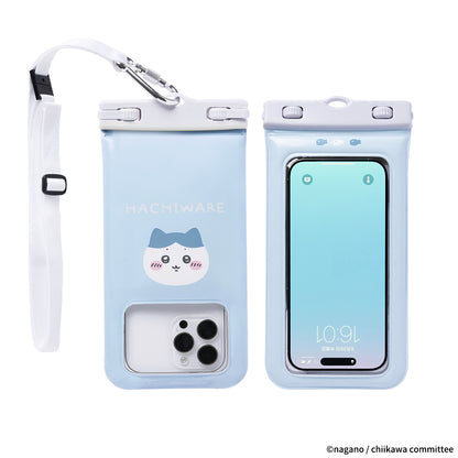 Chiikawa DIVAID Floating Waterproof Case with Shoulder Strap (Hachiware/Face)