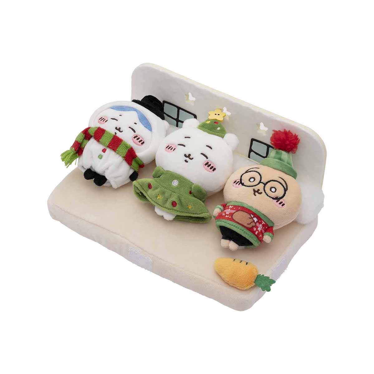 [Pre-order] Chiikawa Happy Holiday Sleepy Bed and Connected Mascot Set (Scheduled for shipment from late April 2024, no cancellations if delayed, cannot be purchased with regular products or with delivery date requests, not eligible for promotions)