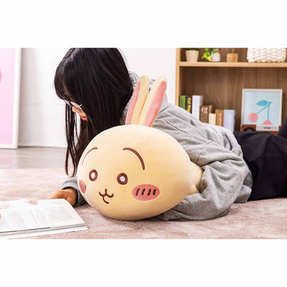 Chiikawa Marshmallow-Like Lying Down Hugging Plush (Nemunemu Usagi)