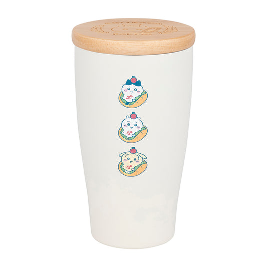 치이카와 치이카와 베이커리 나무 뚜껑이 있는 보냉·보온 텀블러 (샌드)