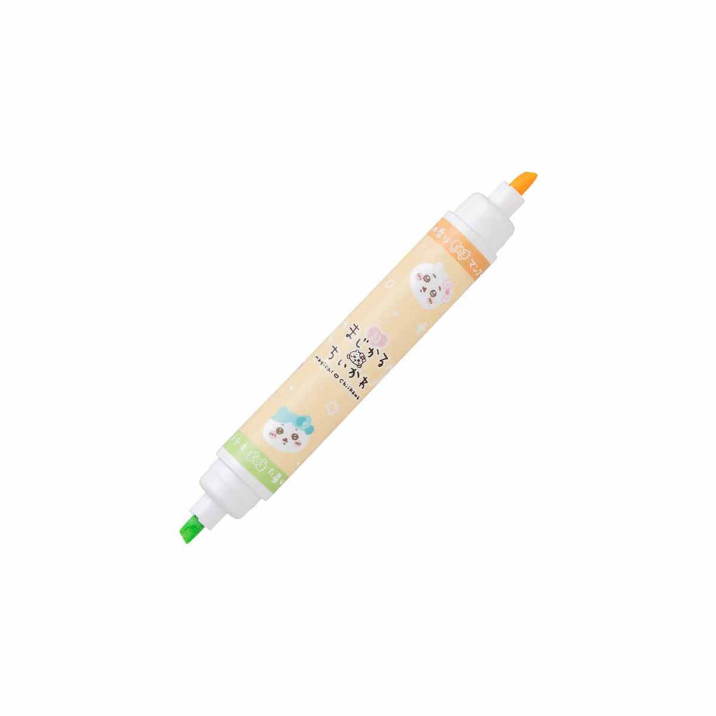 Chiikawa Super Magical Chiikawa Scented 2-Color Markers (Orange/Green)
