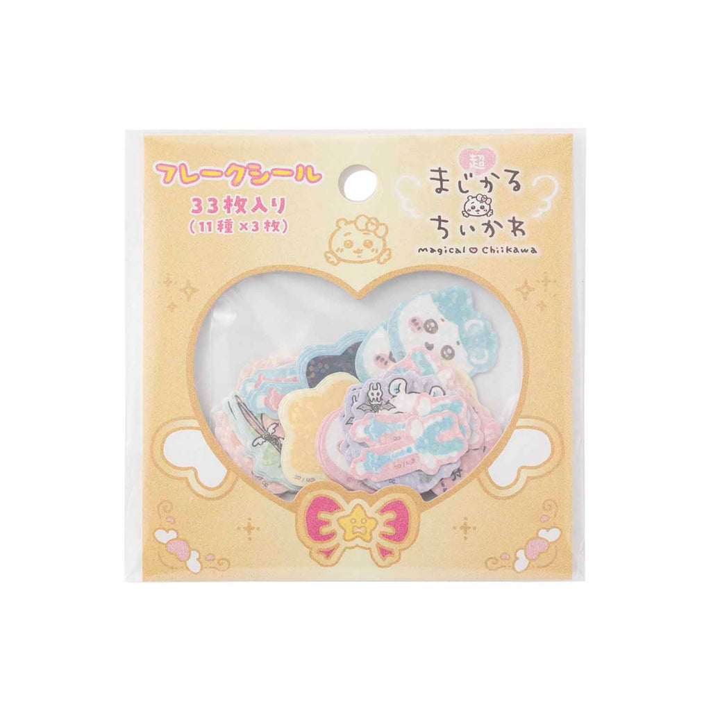 ちいかわ 超まじかるちいかわ きらきらフレークシール（おかお_ゴールド）