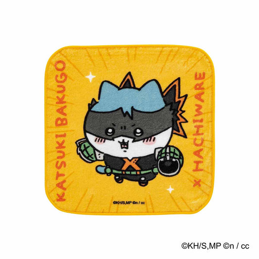 僕のヒーローアカデミア×ちいかわ ハンドタオル（爆豪勝己×ハチワレ）