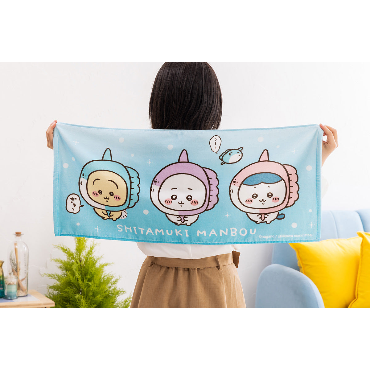 Chiikawa Aquarium Face Towel