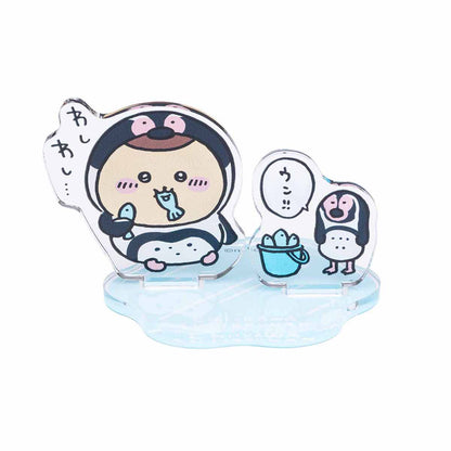 Chiikawa Aquarium Layered Acrylic Stand (Kurimanju & Humboldt Penguin)