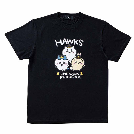 Chiikawa/Hawks T-Shirt Young Hawk Army Black
