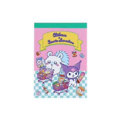 ちいかわ×サンリオキャラクターズ スーパーマーケットなメモミニ（モモンガ×クロミ）