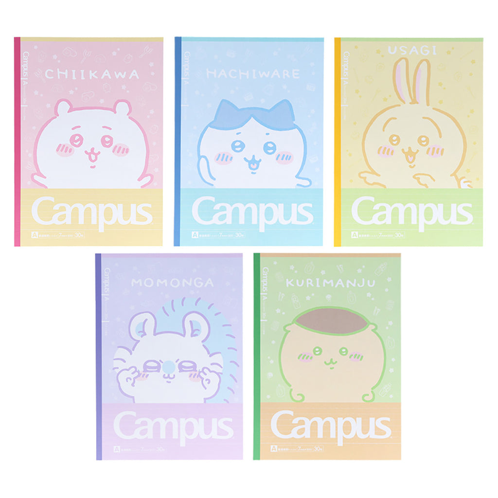 Chiikawa Campus Notebook Dot A Ruled 5-Pack