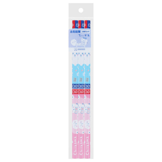 Chiikawa Red and Blue Pencils (Certification Exam) 3-Pack