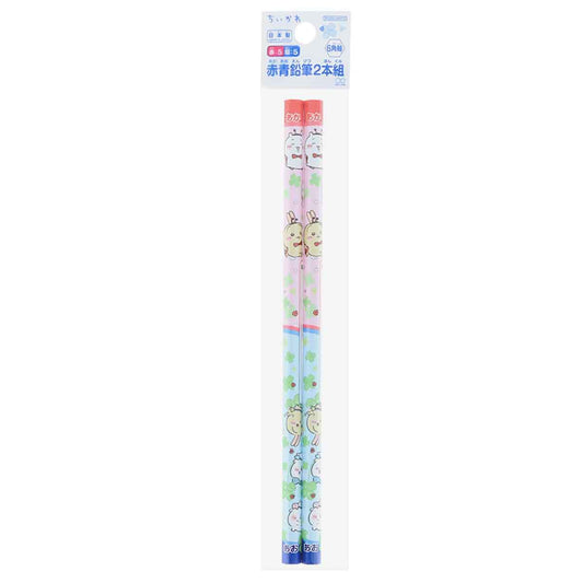 Chiikawa Red and Blue Pencils 2-Piece Set