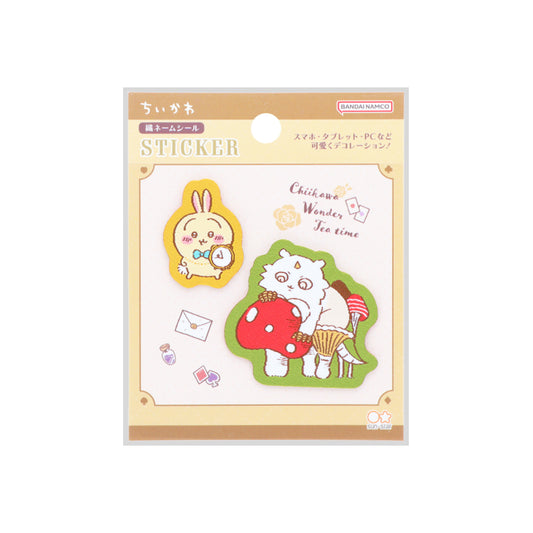 Chiikawa Woven Name Stickers (Wonder Tea Time Usagi & Anoko)