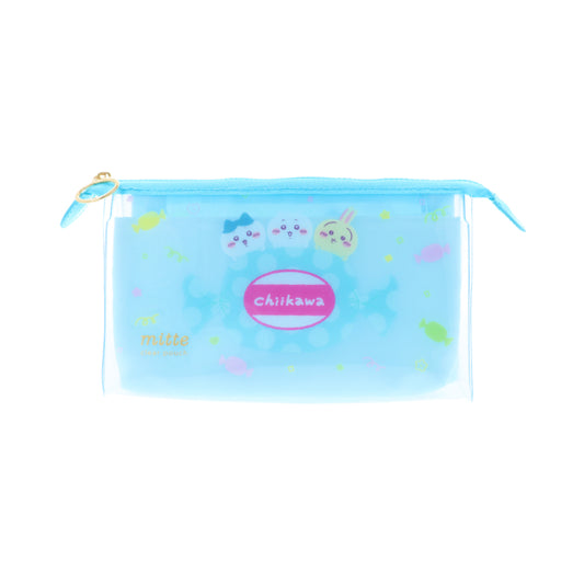 치이카와 폭이 있는 클리어 파우치 mitte (치이카와 & 하치와레 & 우사기)