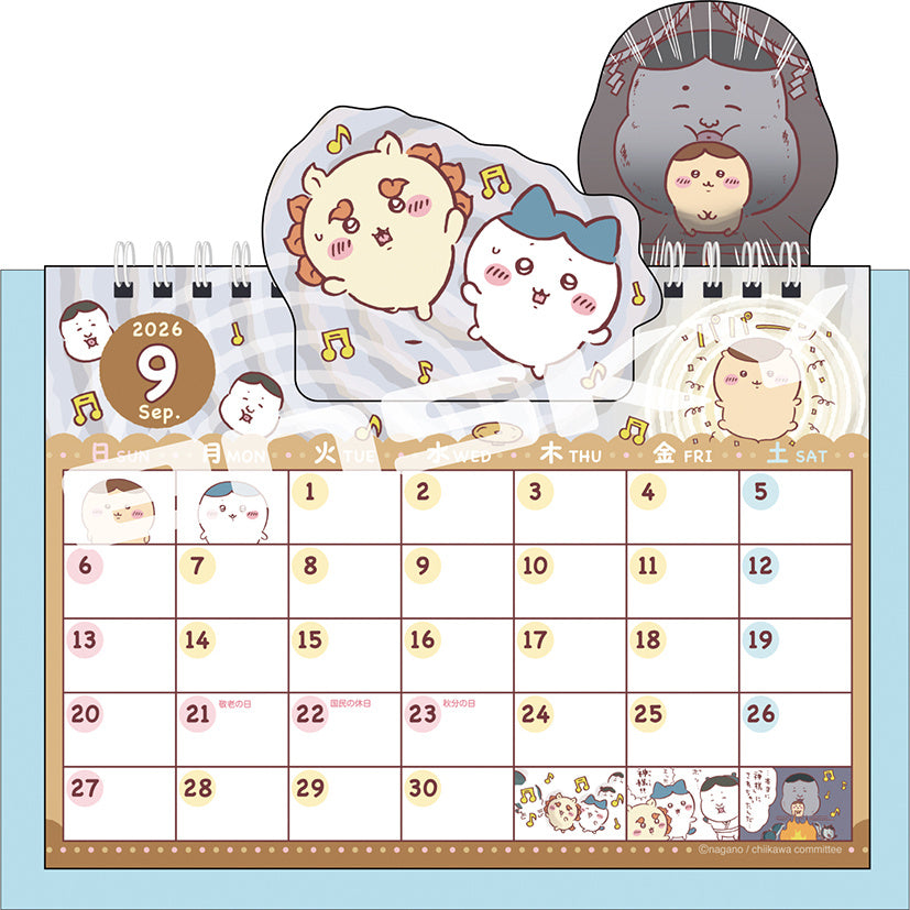 吉伊卡哇 2026年弹跳式桌面日历