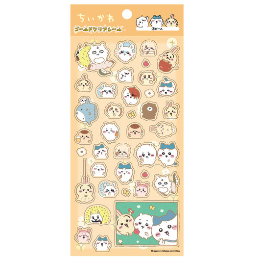 Chiikawa Gold Clear Sticker (2) Peace
