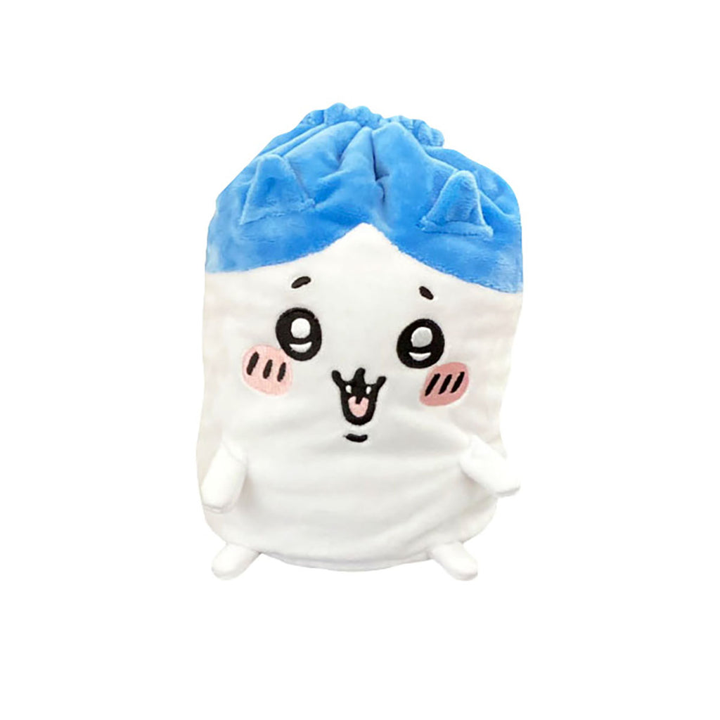 ちいかわ マスコット巾着付きブランケット（ふわふわハチワレ）