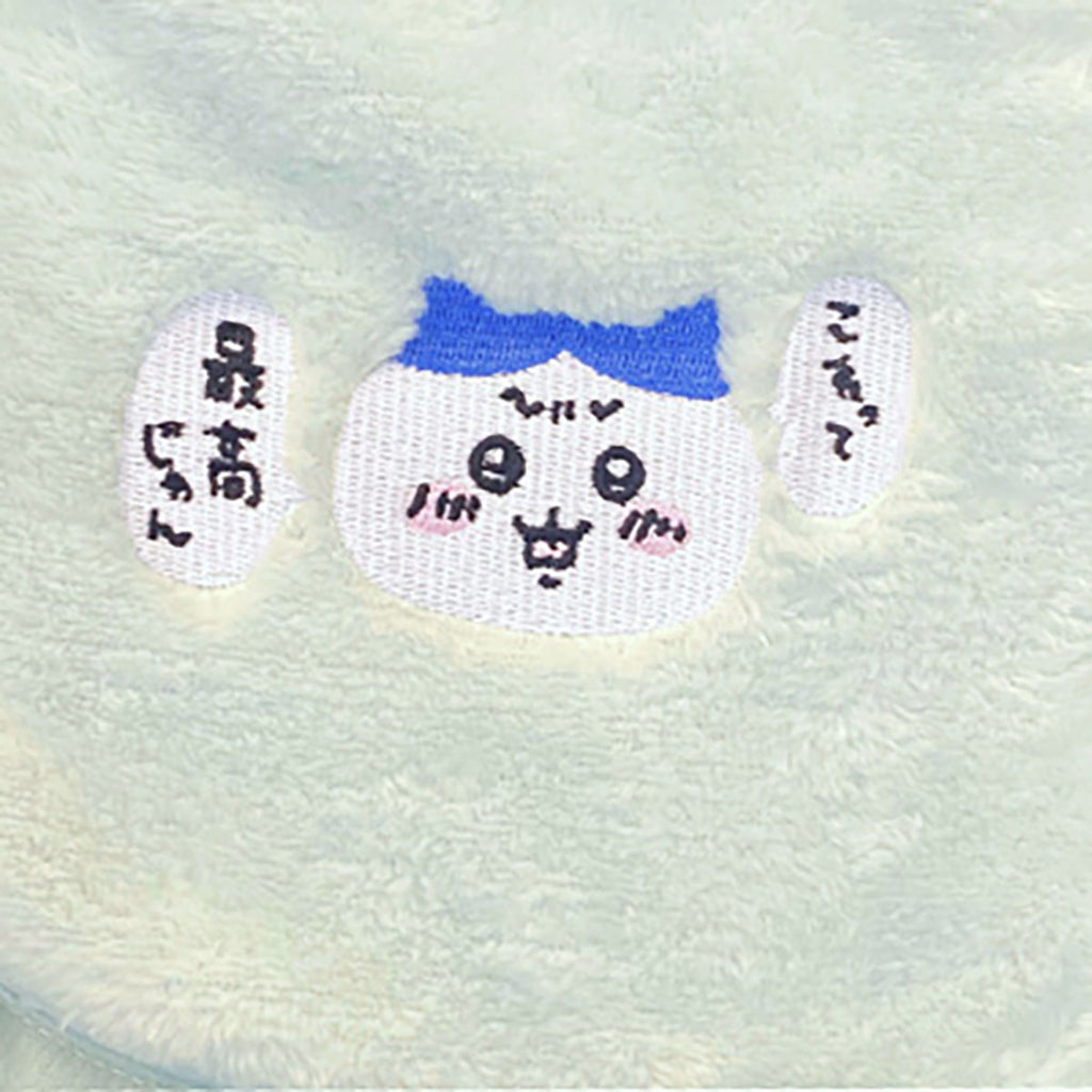 ちいかわ マスコット巾着付きブランケット（ふわふわハチワレ）