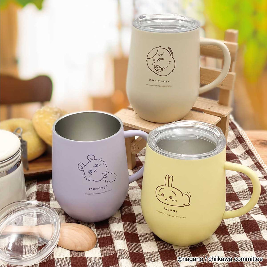 吉伊卡哇 帶蓋不銹鋼杯（瘋兔 兔子）