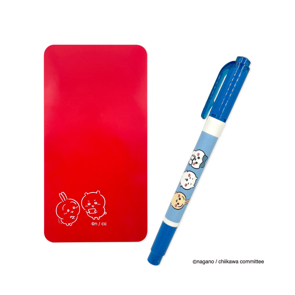 Chiikawa Check Pen Set (Red Sheet Chiikawa & Usagi)