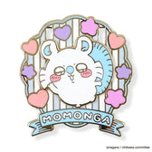 Chiikawa Large Gimmick Pin Badge (Momonga)