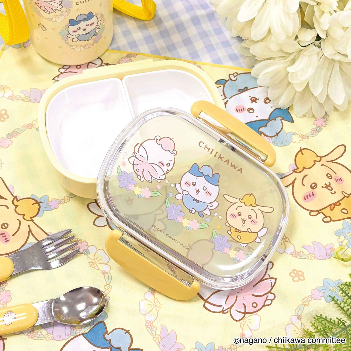 ちいかわ 丸型1段ランチボックス（フェアリーフラワー）