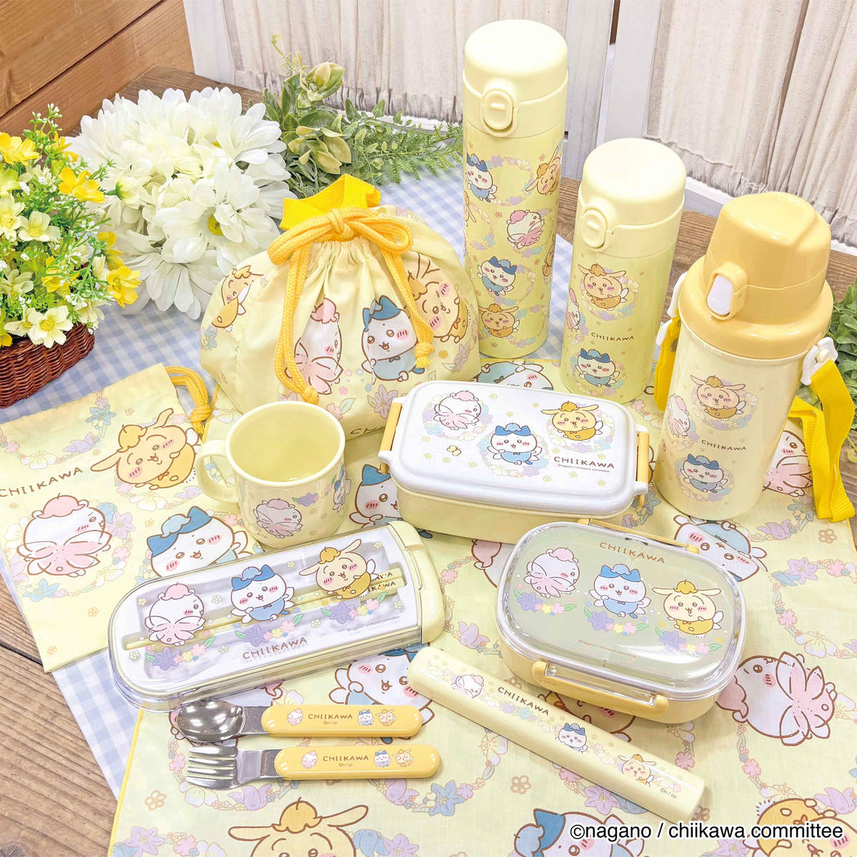 ちいかわ 丸型1段ランチボックス（フェアリーフラワー）