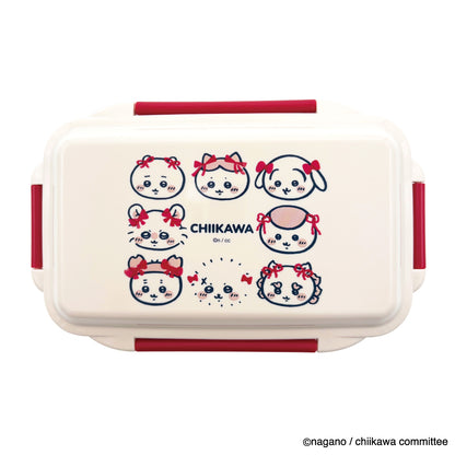 Chiikawa 4-Point Lock 1-Tier Lunch Box (Ribbon)